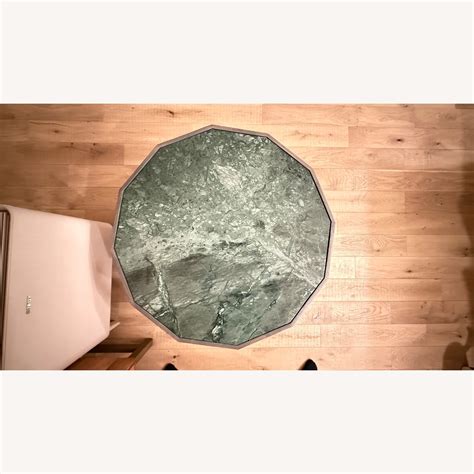 Crate & Barrel Light Brown Marble Coffee Table - AptDeco