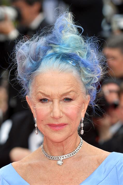 As Helen Mirren debuts blue updo at Cannes, the psychology of colouring ...
