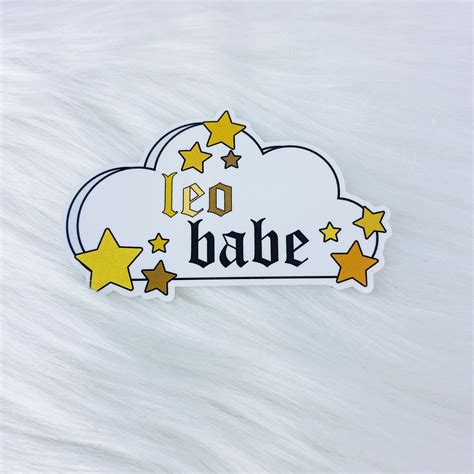 Leo Babe Zodiac Cloud Vinyl Sticker Die Cut – TheHoneyBShop