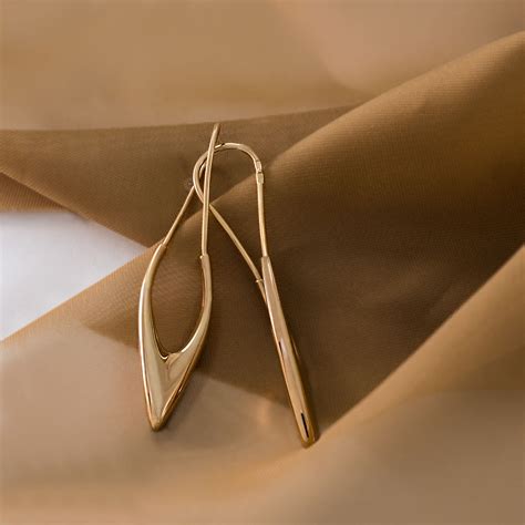 Серьги, золото, минимализм Chunky Gold Hoop Earrings, Dangle Earrings ...