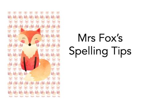 spelling tips teaching resources