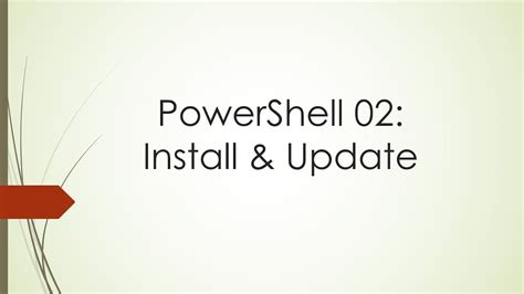 PowerShell 02: Install & upgrade to v5.1 - YouTube