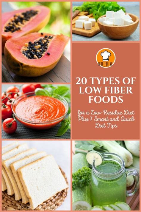 20 Types of Low Fiber Foods for a Low-Residue Diet Plus 7 Smart and ...