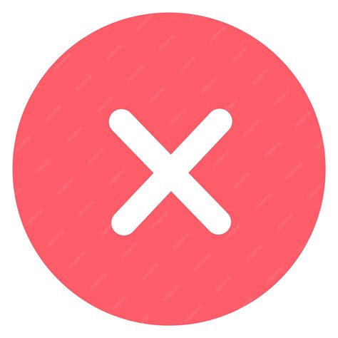 premium vector wrong icon white cross  red circle decline symbol