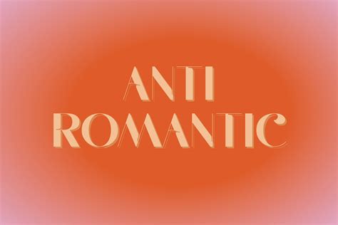 Typography Anti Romantic Graphic by neomanicstudio · Creative Fabrica