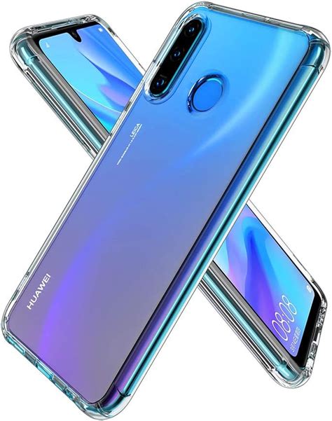 Case for Huawei P30 Lite, Shock-absorption Bumper Cover, Crystal Clear ...