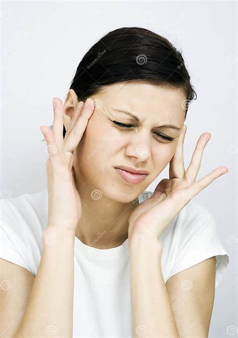 stabbing headache stock image image  irritation consoling