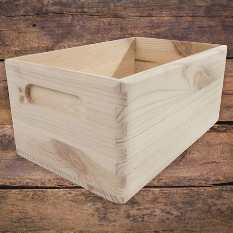 wooden open decorative storage boxes  sizes small  large