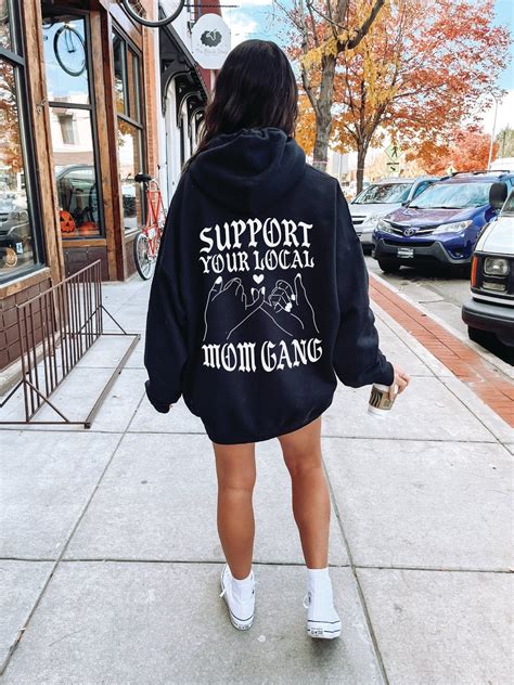 Support Your Local Mom Gang Hoodie - Black (PREORDER) – Sweetees