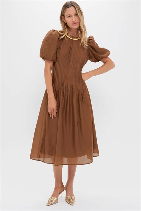 Toffee Nut Taffeta Mere Dress | Hyacinth House