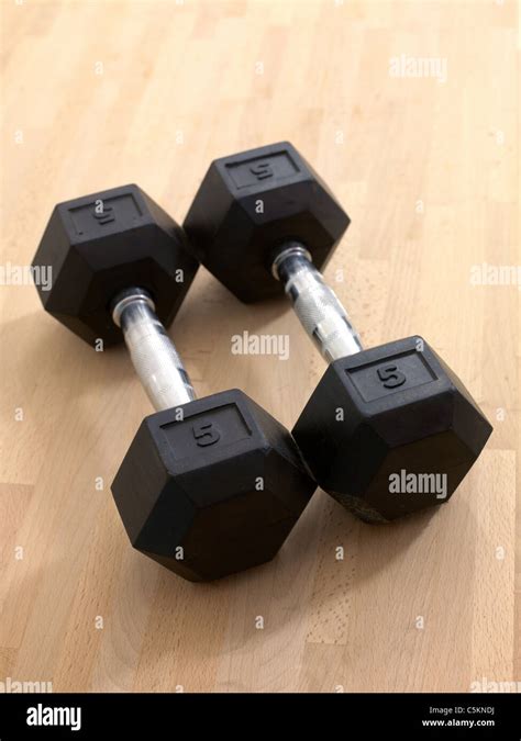 gym weights   floor   gym stock photo alamy