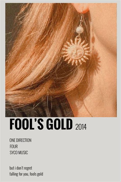 fools gold one direction minimalist poster | One direction posters, One ...