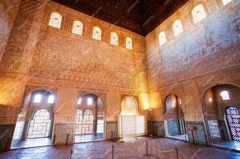 Premium Photo | The Alhambra Palace interior in Granada Spain