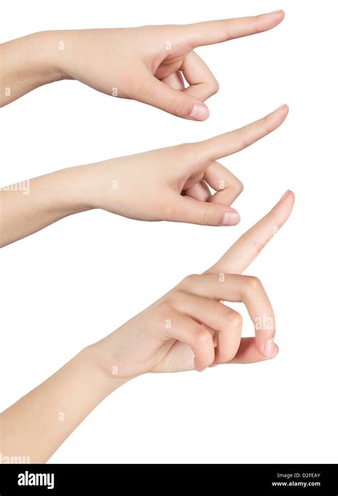 woman finger touch gestures stock photo alamy