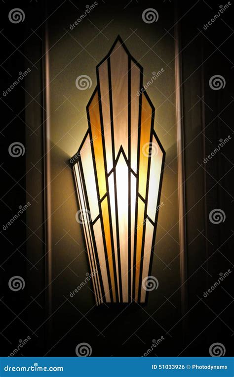 Stylish Art Deco Wall Light Stock Photo - Image of retrospective ...
