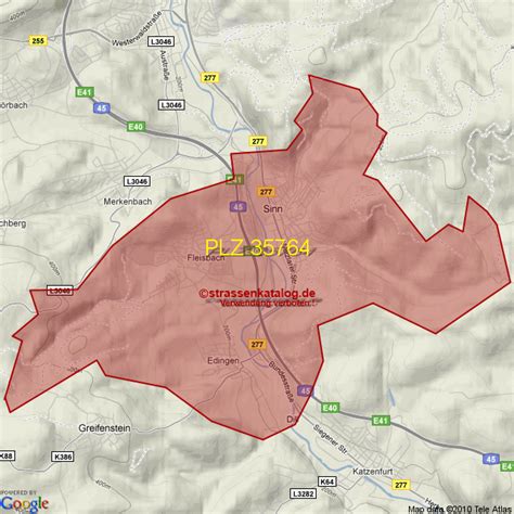 Postleitzahlgebiet 35764 - PLZ