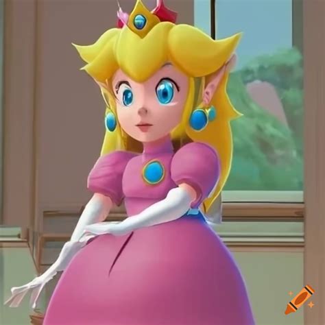 Artwork of Link and Princess Peach swapping outfits on Craiyon