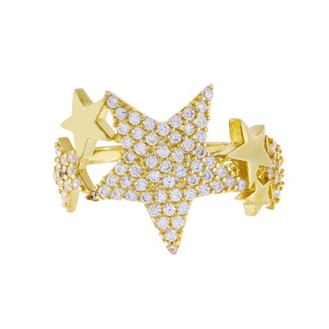CZ X Solid Multi Star Ring | Adina Eden Jewels