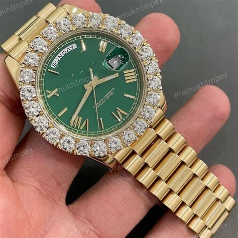 Rolex Moissanite Watch VVS Diamond Watch Man Diamond Watch Studded ...