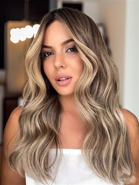 UNice Amazing Wavy Hair Wig Dark Roots Medium Brown Hair with Highlights