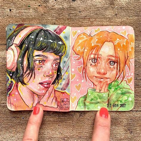 Аполлинария on Instagram: "#minisketchbook #минискетчбук # ...
