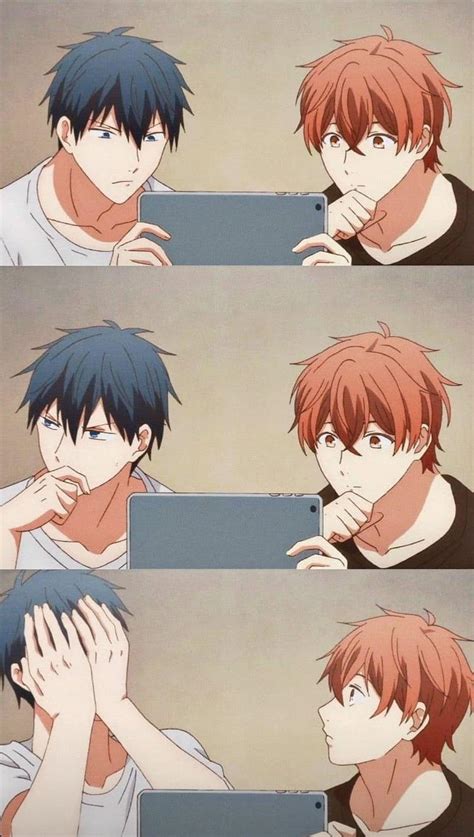 Ritsuka gets embarrassed looking at himself : r/GivenAnime