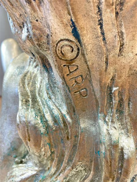 ARP Silver-Leafed Nude Female Figural Coffee Table, 1960s at 1stDibs