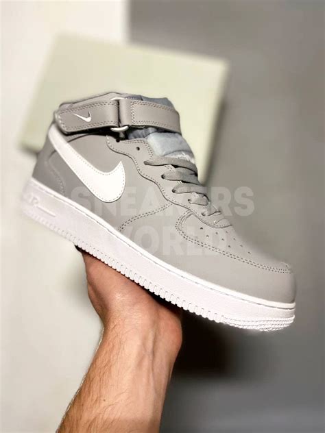 Nike Air Force 1 высокие серые купить в Спб интернет-магазине