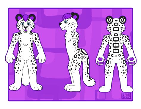 Personal Purple Snow Leopard ref sheet — Weasyl