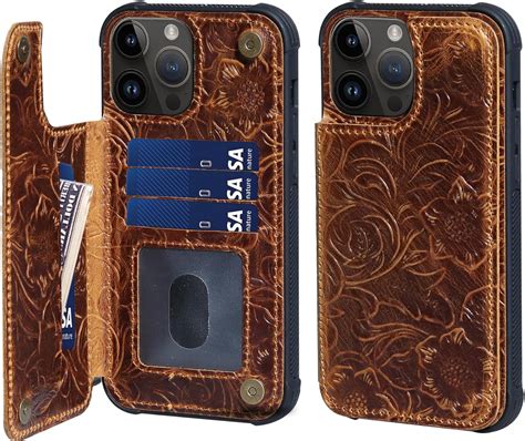Amazon.com: RMAWRAD Wallet case Compatible iPhone 16 pro Max Real ...