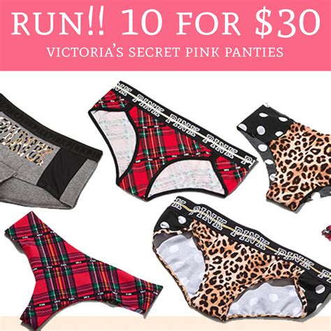 Today 10/30 Only! 10 for $30 Victoria's Secret Pink Panties - Deal