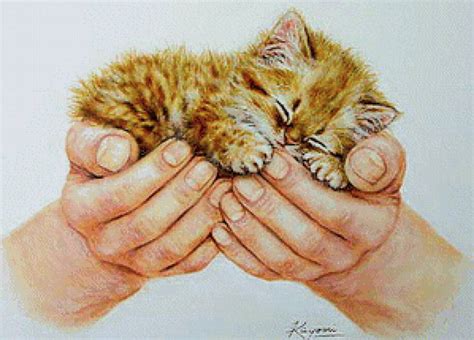 Схема вышивки «Котенок» (№641646) - Вышивка крестом
