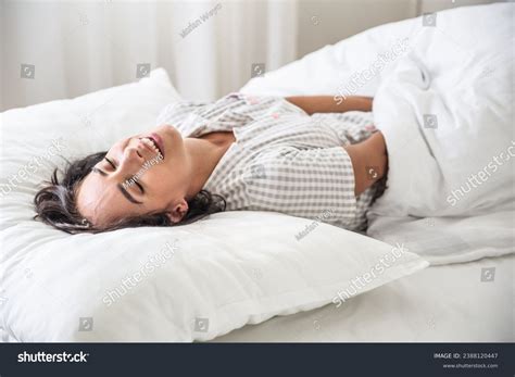 Young Excited Woman Masturbating Home Bed Stock Photo 2388120447