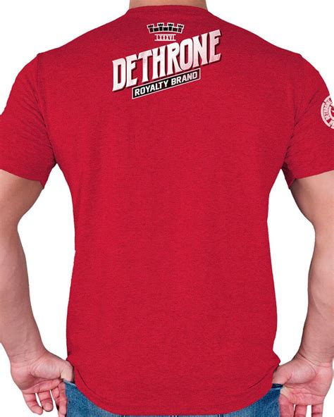 Dethrone MMA Kleding Team Shield T-shirt Katoen Rood - FIGHTWEAR SHOP