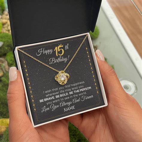 Personalized Happy 15Th Birthday Necklace For Her Women Daughter Niece ...