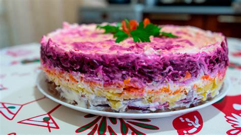 Салат селедка под шубой - пошаговый рецепт с фото (7350 просмотров)