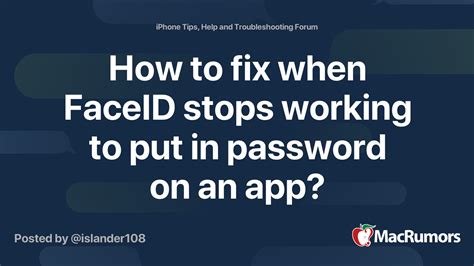 How to fix when FaceID stops working to put in password on an app ...