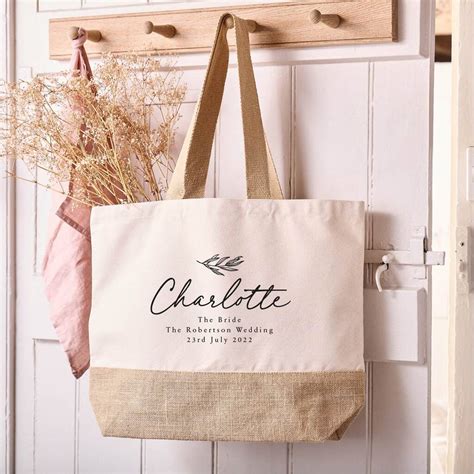 personalised wedding tote bag  sundays daughter