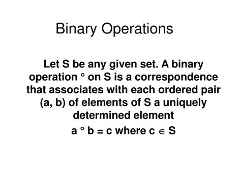 binary operations powerpoint    id