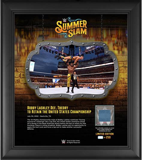 Bobby Lashley WWE 15" x 17" 2022 SummerSlam Collage with a Piece of