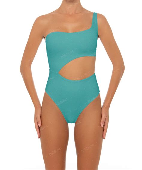 BSWS-S34 Asymmetrical Side Cutout One Piece – Bali Swim