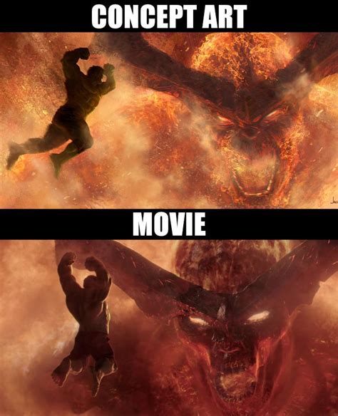 THOR RAGNAROK Concept Art - Hulk VS Surtur : r/marvelstudios