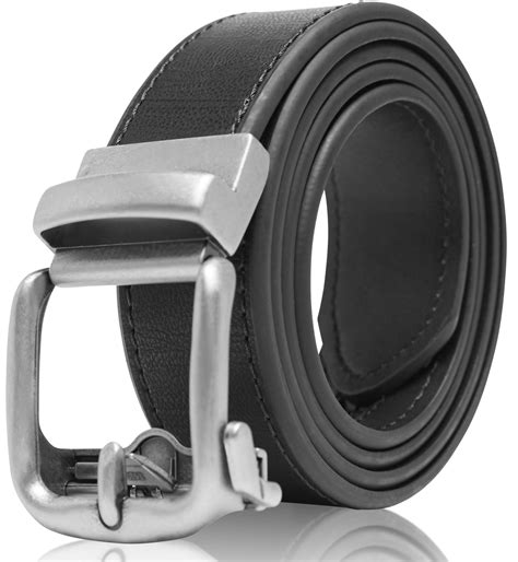 bonded leather belts  men ratchet belts casual dress belt