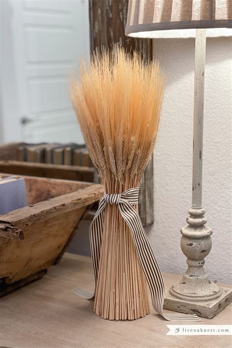 DIY Wheat Bundle Decor - Live Oak Nest