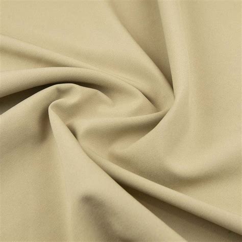 Tecido Poliéster Com Elastano - Tecido Gabardine Liso Two Way Com Elastano Bege 96% Poliester 4% ...