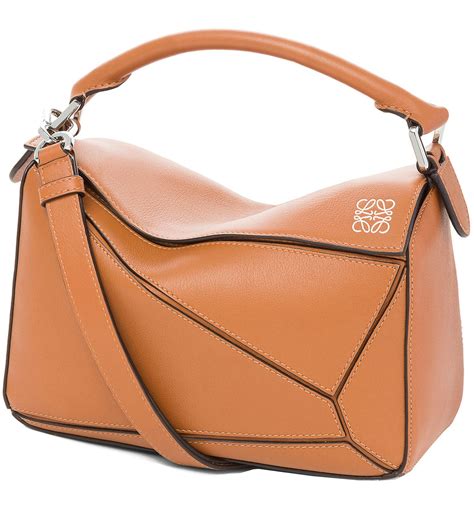 loewe puzzle bag  classic calfskin small tan  calfskin leather