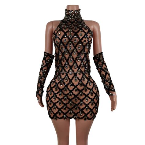 Sexy Party Dress - Transparent Diamond Sequin Formal