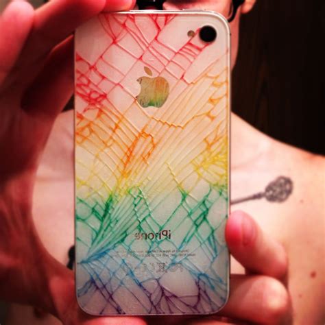 Because I cracked the back of mine.. DIY project: rainbow cracked