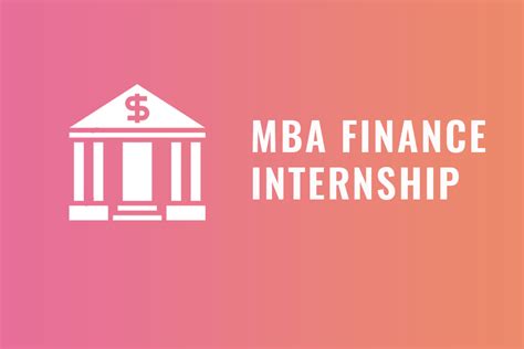 mba finance  internship