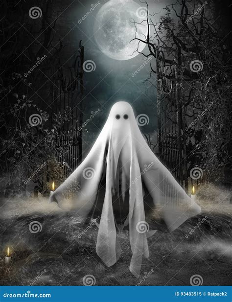 Halloween Concept Ghost stock illustration. Illustration of figure ...